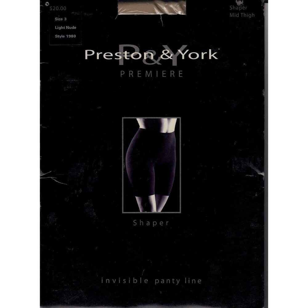 PRESTON & YORK Premiere Shaper Mid Thigh Light Nude Size 3 Style 1980 NOS